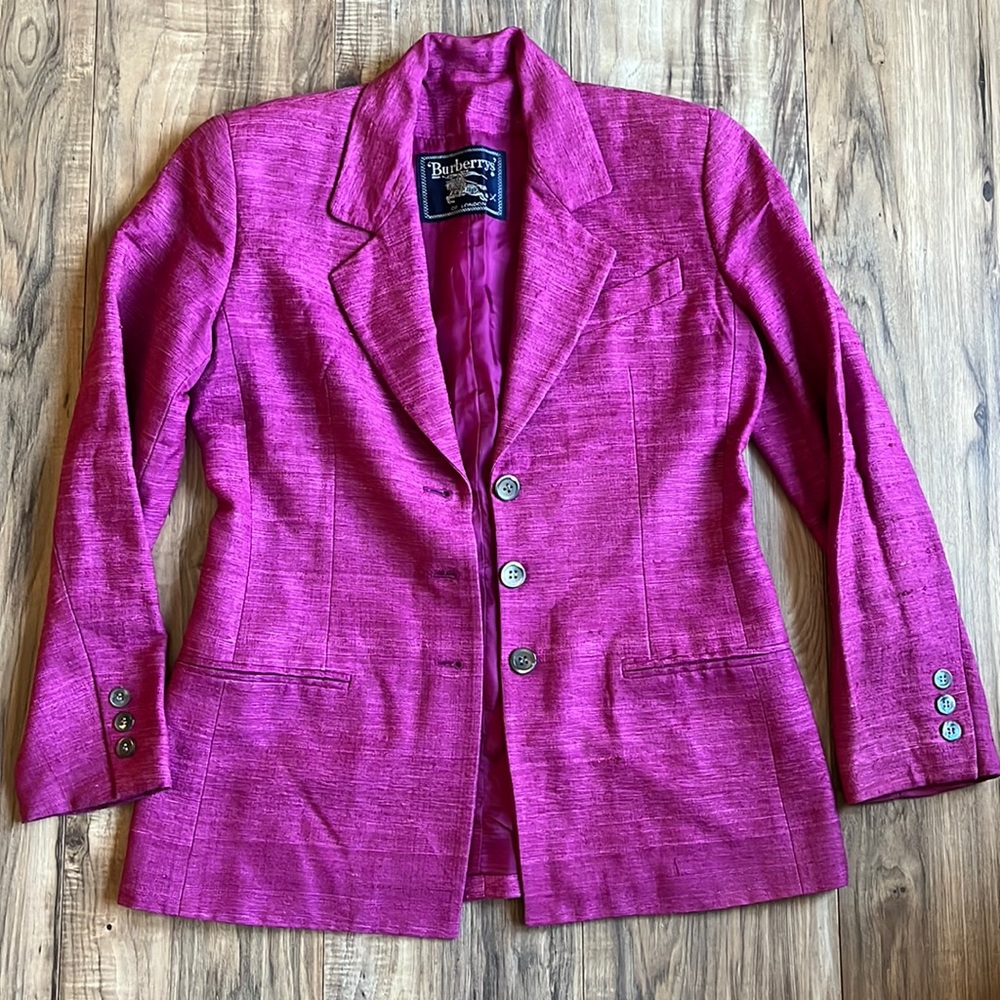 Burberry Vintage Barbie Pink Blazer 2P 100% Sink